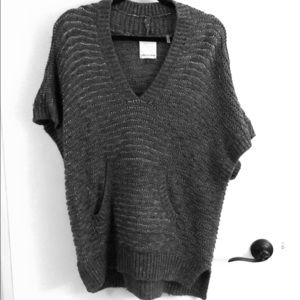 Rebecca Taylor Oversized Shirt Sleeve Sweater Sm